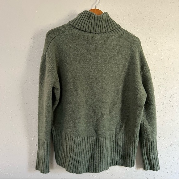 Rachel Zoe Green Turtle Neck Oversized Chunky Sweater Comfy Soft XS Small Medium - Picture 4 of 6